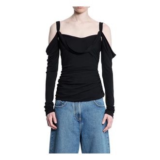 The Attico Dames, Tops, Zwart, Maat: XS Viscose