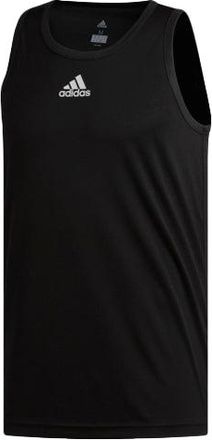 adidas Mens adidas Logo Printing Solid Color Basketball Jersey Asia Sizing/Vest Black CZ1453