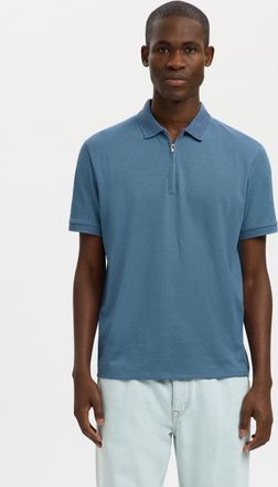 Selected SLHFAVE ZIP SS POLO NOOS Baumwollmischung, regular fit