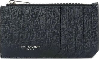 Saint Laurent Leren portemonnee - Zwart