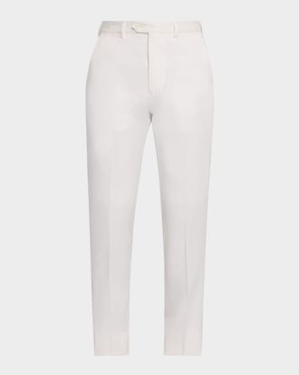 Emporio Armani Men & apos;s Lyocell-Blend Flat-Front Trousers