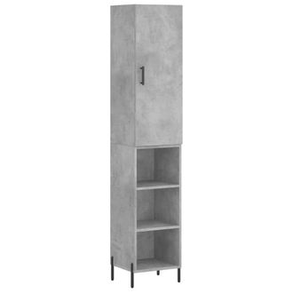 Berkfield Home Highboard Concrete Grey 34.5x34x180 cm Engineered Wood