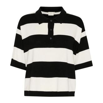 Kaffe KAlizza Polo Knit - - Tops - Donna - Multicolore - 2XL