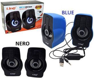 Trade Shop Trade Shop - Casse Usb 2.0 Mini Speaker Altoparlanti Con Luce Led Pc Notebook Netbook A2000