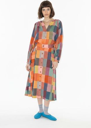 Ace & Jig Gertie Skirt Button Front Midi Skirt in Glossary at Nordstrom, Size X-Small