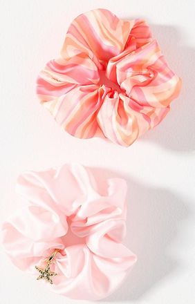 Frasier Sterling Satin Scrunchies, Set of 2