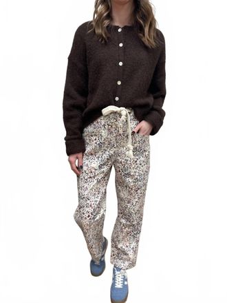 Lovlov Wild Flowers Barrel Fit Pull-On Pants In Multicolor