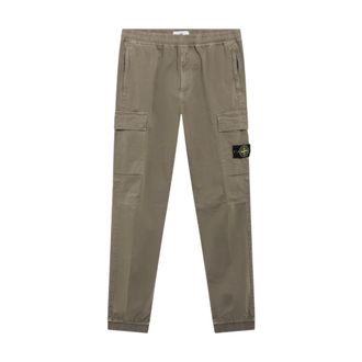 Stone Island Broeken, Heren, Groen, W32, Katoen, Straight Broeken
