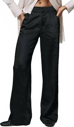 Sanctuary Modern Satin Trouser In Black