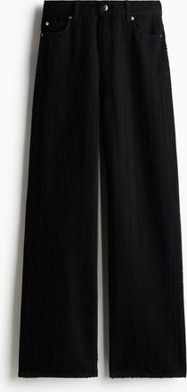 H&M Jeans mit Bügelfalten - Schwarz