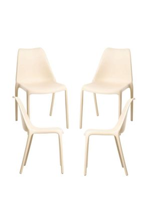 Regalos Miguel Packs Sillas Jard&iacute;n - Pack 4 Sillas Synk Polipropileno - Beige