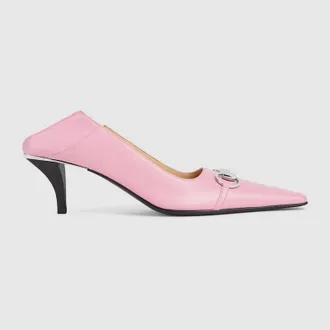 Gucci Womens Vittoria Pump, Pink, Leather