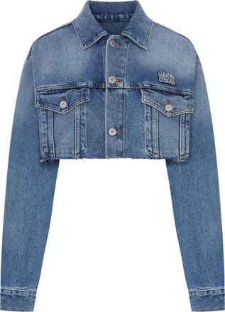 Miu Miu Navy Blue Shirt Collar Jacket