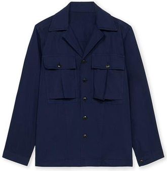 Fortela Oversize Cotton Twill Shirt in Blue at Nordstrom, Size 46 Eu
