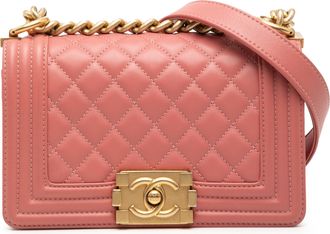 Chanel Tweedehands Kleine Gepolsterde Lamsleren Boy Flap