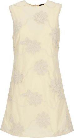 Rotate Jurk met bloemenprint - Dames - Korte kleedjes - Geel - L - Kleedjes