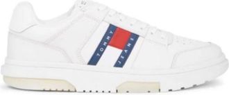 Tommy Hilfiger Leren Brooklyn Sneakers - Heren - Sneakers - Wit - 42 EU - Leer - Schoenen