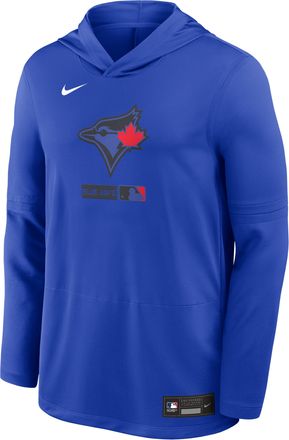 Nike Toronto Blue Jays City Connect Nike Mens Dri-FIT MLB Long-Sleeve Hooded Top in Blue | 03B94NPTOR-Z4C