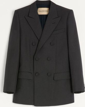 Valentino Valentino Double-Breasted Wool Gabardine Jacket