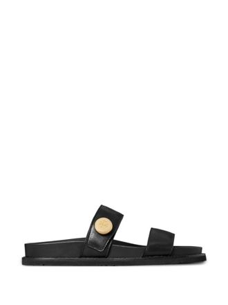 Tory Burch Black Romy Sport Leather Sandals