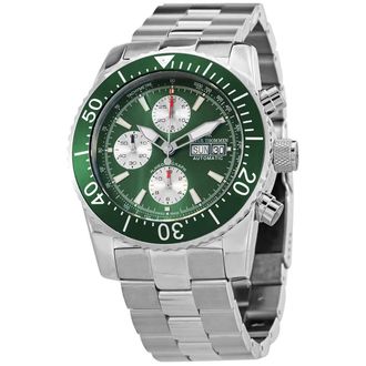 Revue Thommen Diver Chronograph Automatic Green Dial Mens Watch 17030.6131