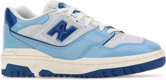 New Balance Womens Multicolor Leather 550 Sneakers Chromeblue