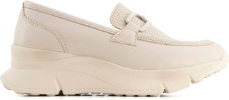 Andrea Womens Chunky Sole Penny Loafer In Off-White