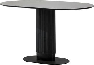 OEM Tavolo Ovale Maxim Nero Su Una Gamba 120x70cm