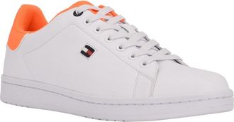 Tommy Hilfiger Sneakers Mens White Leather Lace Up Lifestyle Shoes GAL10