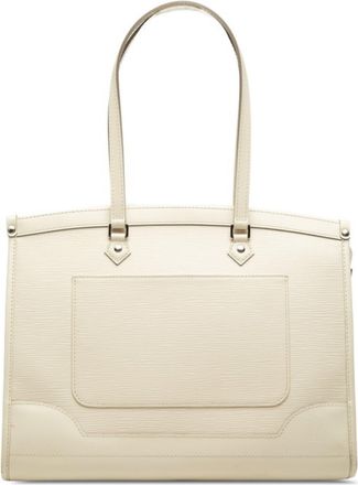 Louis Vuitton Lv Off White White Leather Handbag Tote Bag (Pre-Owned)
