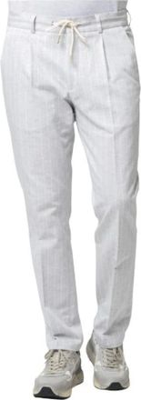 Gran Sasso Broeken, Heren, Grijs, S, Slim-fit Broeken