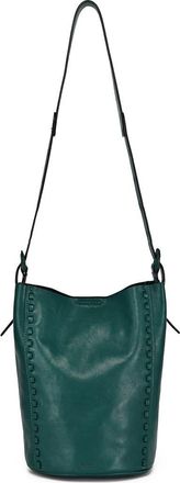 OLD TREND Juniper Genuine Leather Woven Barrel Crossbody Bag in Teal at Nordstrom