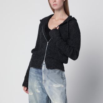 Our Legacy Cardigan stile felpa in misto alpaca grigio