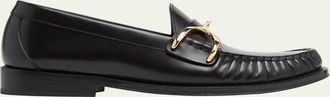 Alexander McQueen Mens Wishbone Leather Moccasin Loafers