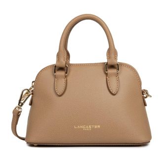 Lancaster Ritssluiting Halve Maan Tas Sierra Jia - Dames - Handtassen - Beige - ONE Size - Leer - Tassen