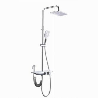 Trade Shop Trade Shop - Set Saliscendi Colonna Doccia Bagno Soffione Doccetta Bidet Rubinetto Cromato 87341