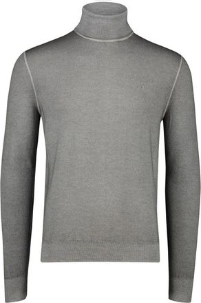 HUGO BOSS Grijze Trui - Heren - Coltruien - Grijs - L - Truien & Vesten