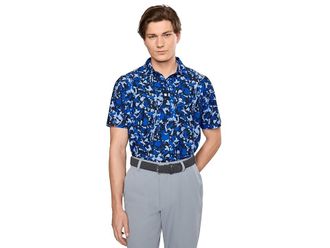 Black Clover Camo Mix Polo Mens Clothing Royal Blue : 2XL, Mesh/Polyester/Spandex