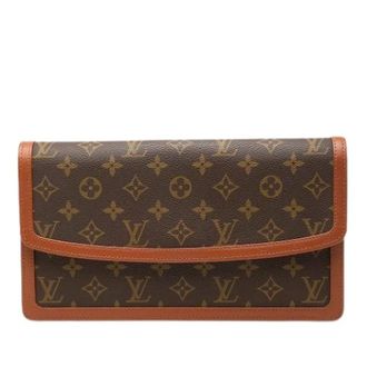 Louis Vuitton Pre-owned Pochette Dame - Dames - Pre-owned - Bruin - Maat: ONE Size Zijde