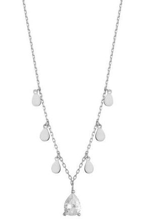 Glaze Jewelry Cubic Zirconia Charm Necklace in Silver at Nordstrom Rack