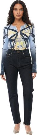 Loulou Studio Blue Straight High Rise Jeans