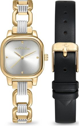 Ettika Quinn Interchangeable Strap Watch in Black at Nordstrom