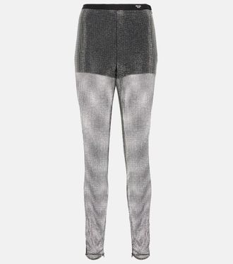 Prada Embellished mesh pants