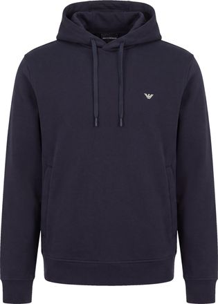 Emporio Armani Cotton-Blend Three-Dimensional Logo Relaxed Fit Hoodie