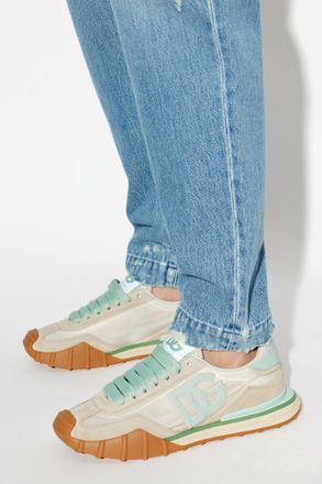 Dolce & Gabbana Sports Shoes With Logo, Womens, Cream