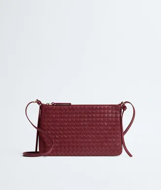 Bottega Veneta Intrecciato Piccolo Medium Pouch - Red - Woman - U