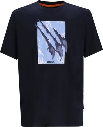 BOSS graphic-print crew-neck T-shirt - men - Cotton - 3XL - Black