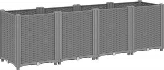 vidaXL Jardinera Pp Gris Claro 160x40x53 Cm Vidaxl