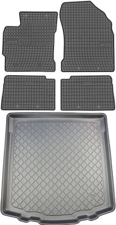 OEM Toyota Auris Ii Kombi De 07.2013 A 12.2018 Set - Alfombrillas De Goma Para Coche + Alfombrilla Para Maletero