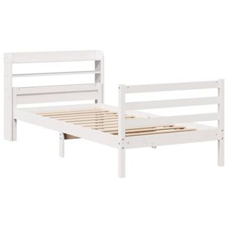 Berkfield Home Beautiful Bed Frame with Headboard without Mattress White 100x200 cm